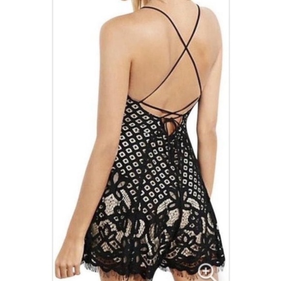 🤩 Express- Black lace lined romper - Picture 2 of 6